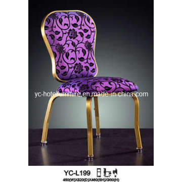 High Class Puple Pattern Fabric Hotel Chair (YC-C88)